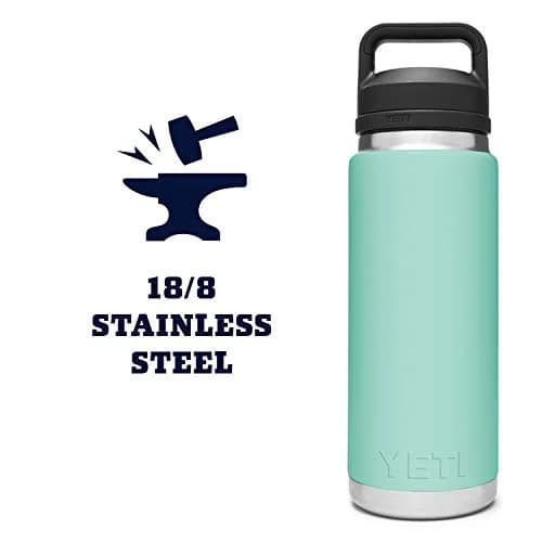 YETI Rambler 26 oz Bottle, Vacuum Insulated, Stainless Steel with Chug Cap, Seafoam | 750ml (26 oz) thumbnail 6