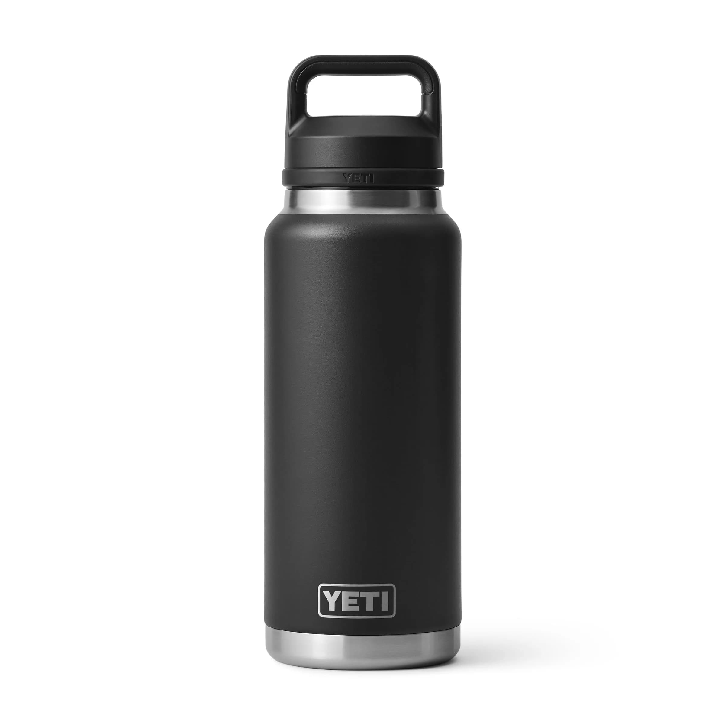 YETI Rambler 36 oz Bottle with Chug Cap, Navy | Insulated Stainless Steel Water Bottle (1065ml / 36oz) — Black