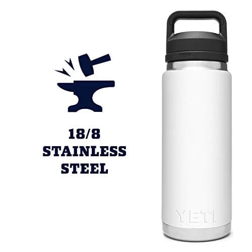 YETI Rambler 26 oz Bottle Vacuum Insulated Stainless Steel with Chug Cap, White thumbnail 6