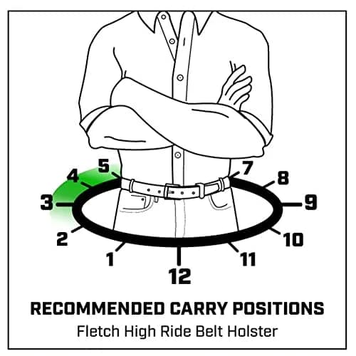 Galco Combat Master Leather Belt Holster, Ruger SP101 3in/Kimber K6S, Right Hand, Tan, CM318 | Concealed Carry, Pancake Design thumbnail 4