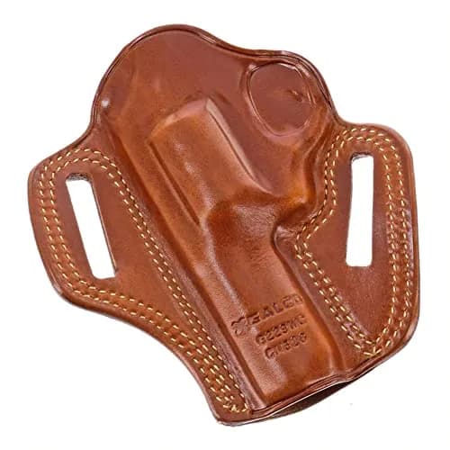 Galco Combat Master Leather Belt Holster, Ruger SP101 3in/Kimber K6S, Right Hand, Tan, CM318 | Concealed Carry, Pancake Design thumbnail 2
