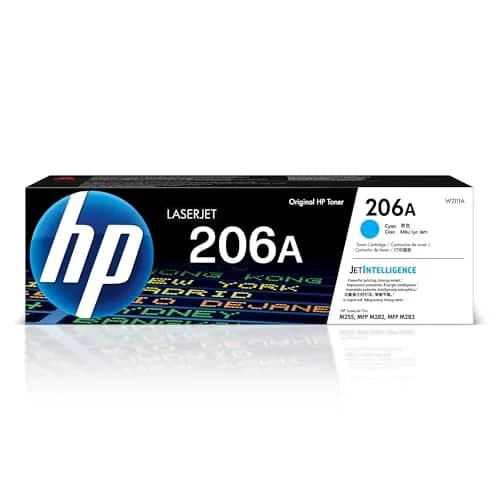 HP 206A Cyan Toner Cartridge | 1250 Pages | W2111A thumbnail 1
