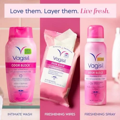 Vagisil Odor Block Daily Freshening Feminine Wipes, 20 Count | Up to 24 Hr Odor Control for Sensitive Skin thumbnail 7