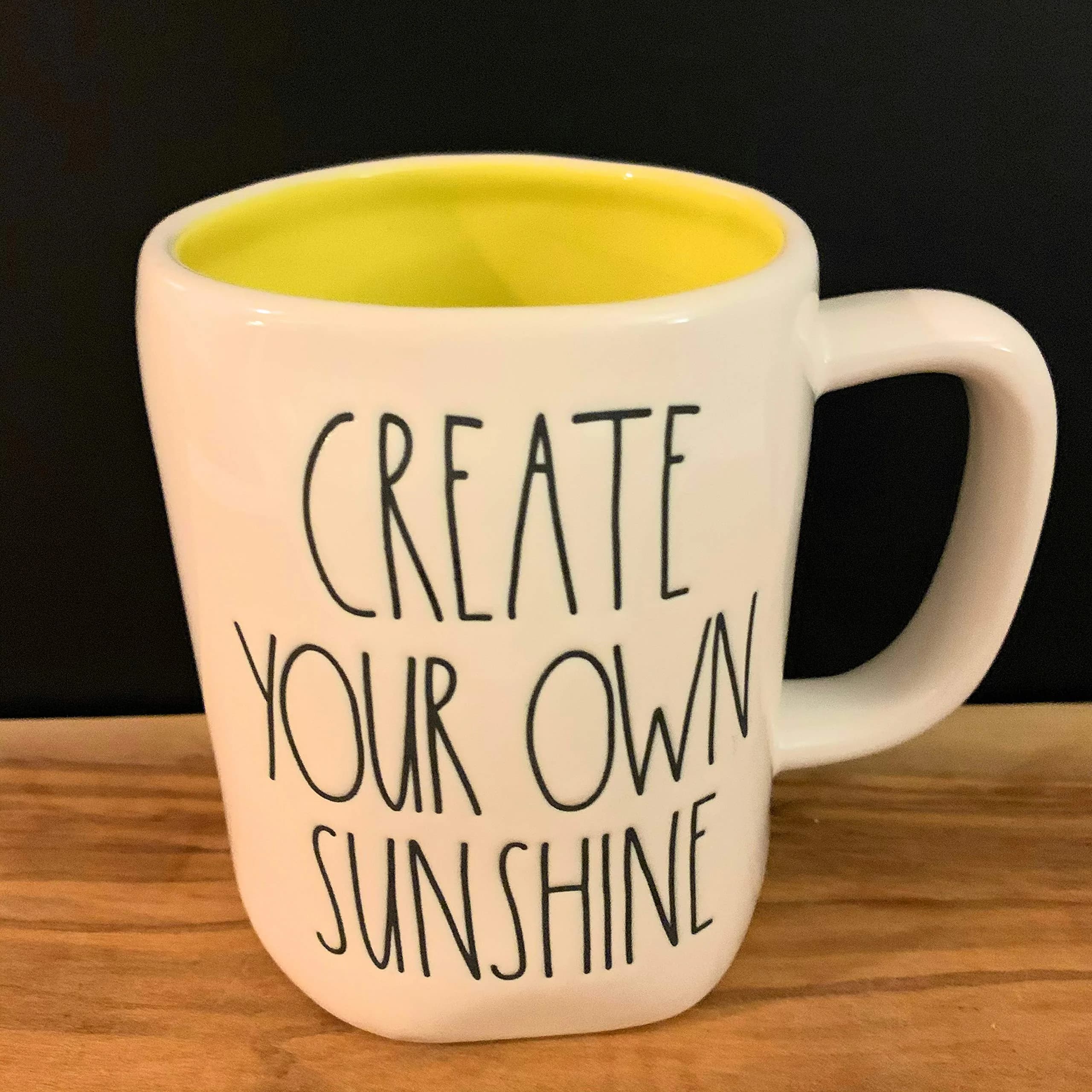 Rae Dunn by Magenta CREATE YOUR OWN SUNSHINE Mug - 473ml (16oz) | Modern Alphabet Ceramic Coffee Cup - main product image