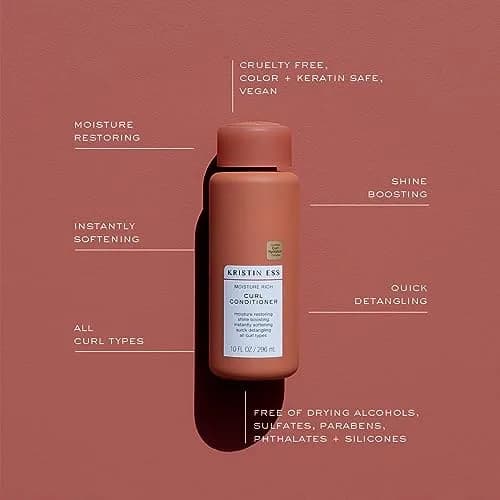 Kristin Ess Hair Moisture Rich Conditioner for Curly + Wavy Hair 296ml (10 fl. oz) | Vegan, Sulfate-Free, Color-Safe thumbnail 4