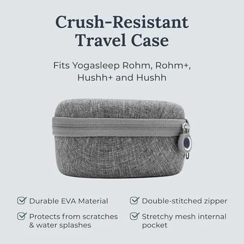 YOGASLEEP Crush-Resistant Travel Case for Rohm & Hushh Sound Machines | Grey EVA Material, 11.2 cm (4.4 in) Length thumbnail 2