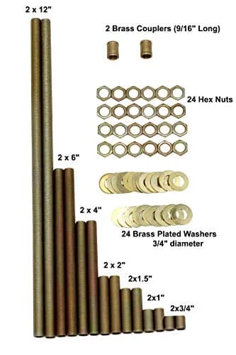 Creative Hobbies 64 Piece Lamp Repair Hardware Assortment Pack | Complete, Versatile & USA Imported thumbnail 2