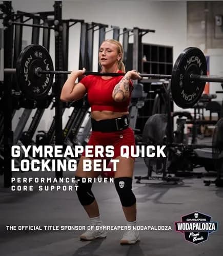Gymreapers Quick Locking Weightlifting Belt Ranger Green X-Small | 4 Inch Nylon Metal Buckle Back Support thumbnail 3