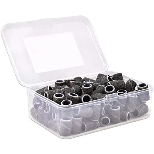 PANA Black Abrasive Nail Sanding Bands 80 Grit (100-Pack, 0.6 in. / 15.2 mm) thumbnail 1