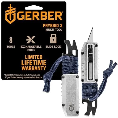 Gerber Prybrid X EDC Pocket Knife Multitool with Bottle Opener, Urban Blue | 10.16 cm (4 inches) Folded thumbnail 1