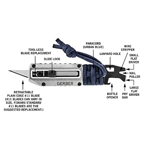 Gerber Prybrid X EDC Pocket Knife Multitool with Bottle Opener, Urban Blue | 10.16 cm (4 inches) Folded thumbnail 3