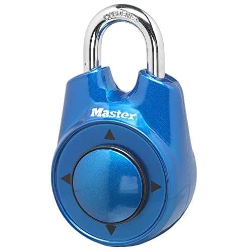 Master Lock 1500iD Set Your Own Directional Combination Padlock, Blue | Fast Secure Lock for School & Gym thumbnail 1