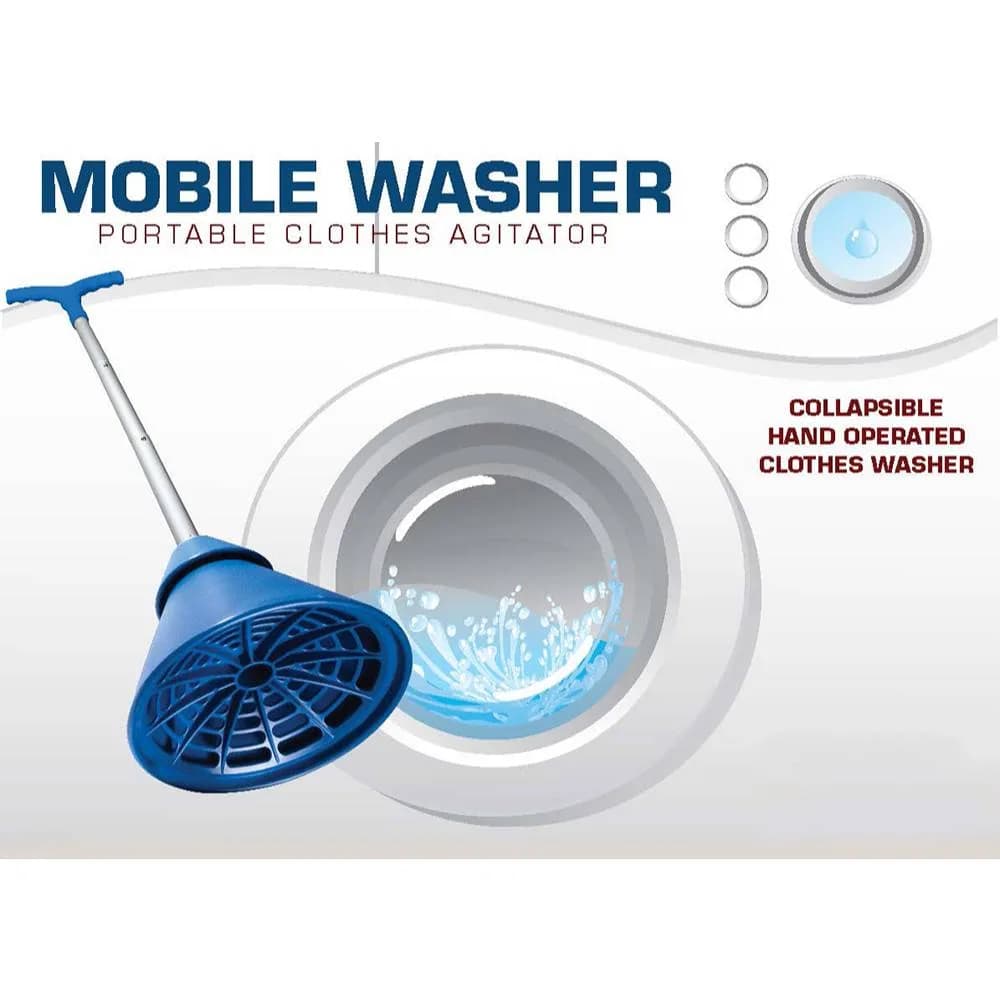 DayOne Gear Mobile Washer Portable Clothes Agitator Blue | 5-Gallon Capacity, Lightweight, Manual Hand Washer thumbnail 3