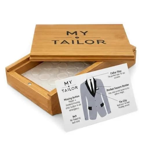 Bierstick Magnetic Collar Stays 66 Pack | Double-Sided Tape for Shirts, Ties & Belts thumbnail 1