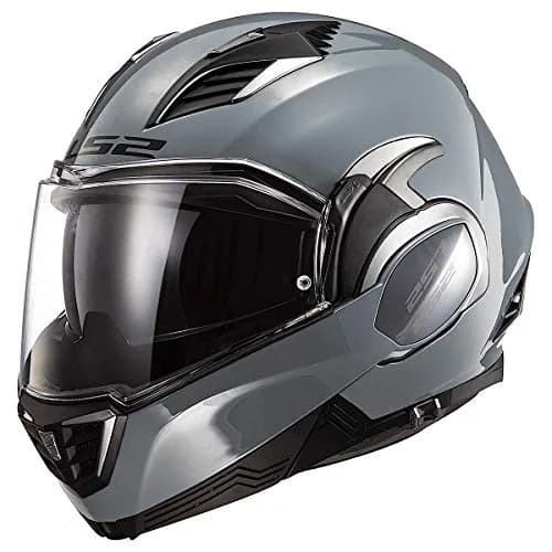 LS2 Helmets Valiant II Modular Helmet (Gloss Battleship Gray - X-Small) | DOT Approved Flip-up Motorcycle Helmet thumbnail 1