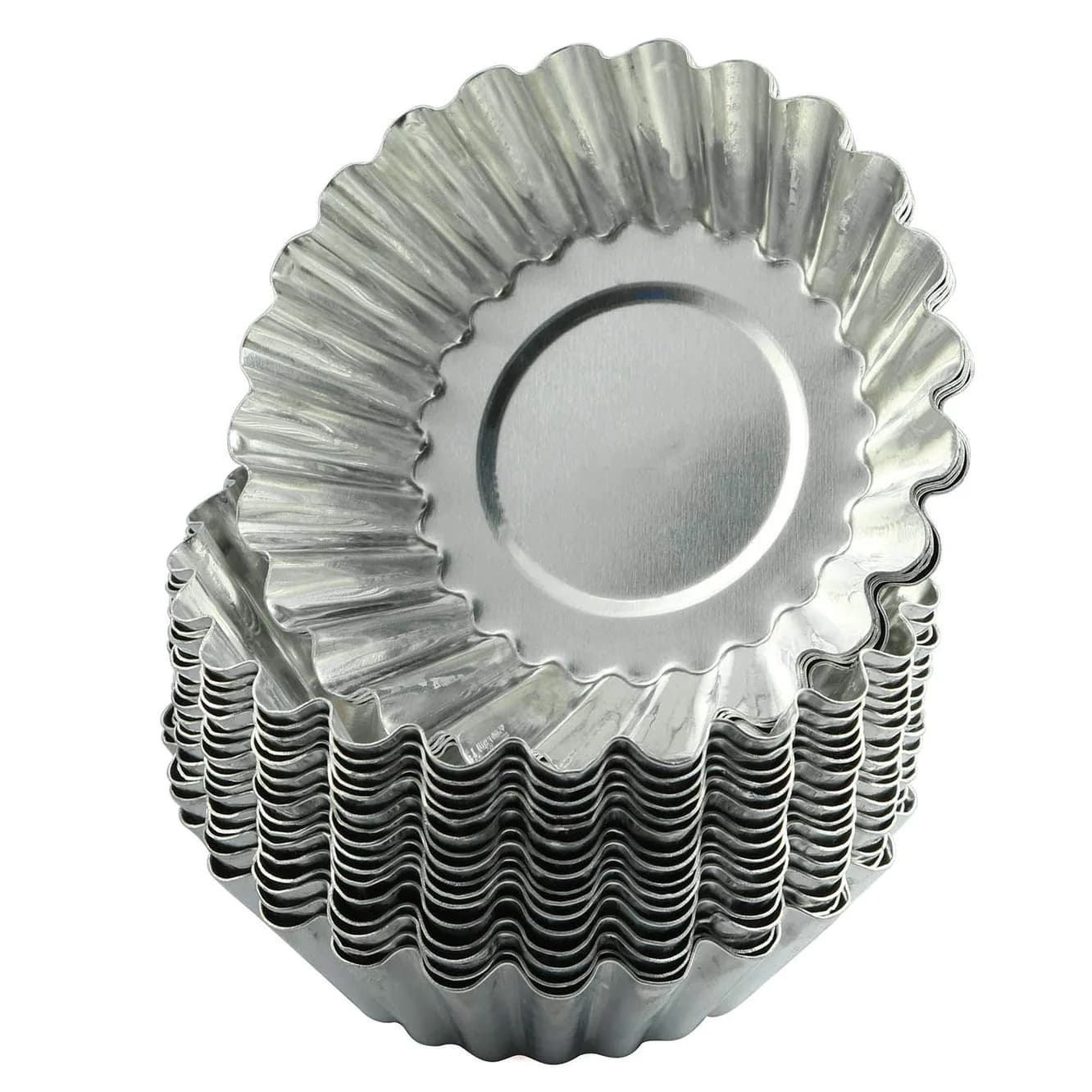 Tegg Egg Tart Mold 20PCS Aluminum Egg Tart Cupcake Cake Cookie Lined Mould Baking Tools | Durable, Reusable & Non-stick - main product image