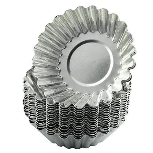 Tegg Egg Tart Mold 20PCS Aluminum Egg Tart Cupcake Cake Cookie Lined Mould Baking Tools | Durable, Reusable & Non-stick thumbnail 1