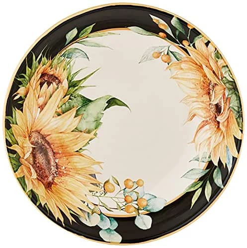 Certified International Sunflower Fields 144 oz. (4250 ml) Serving/Pasta Bowl | Elegant Floral Ceramic Dishware thumbnail 2