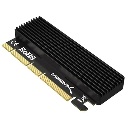 Sabrent M.2 NVMe SSD to PCIe Adapter Card with Heatsink | Supports PCIe x16/x8/x4 Slots, NVMe SSDs 2230-2280 thumbnail 1