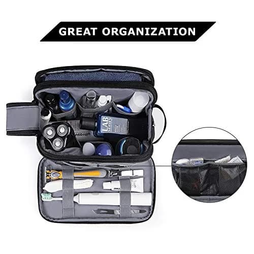 BAGSMART Toiletry Bag for Men, Travel Organizer, Water-Resistant, Black, Medium | Spacious & Multi-Functional thumbnail 3