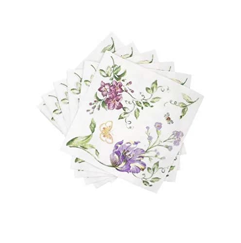 CIDBEST WallyE Decoupage Napkins 80 Pack | Flower & Butterfly Design for Weddings & Parties thumbnail 1