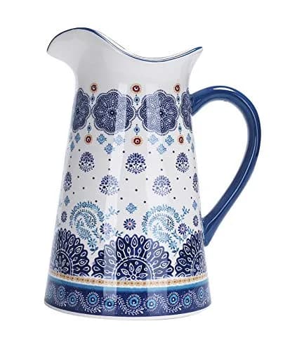 Bico Blue Talavera Ceramic 2.5 Qt Pitcher | Decorative & Dishwasher Safe thumbnail 1