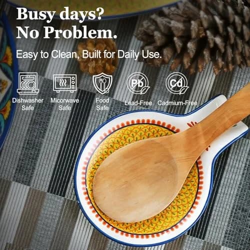 Bico Havana Ceramic Spoon Rest for Stove Top, Kitchen Holder | Keeps Counters Clean & Matches Your Set thumbnail 9