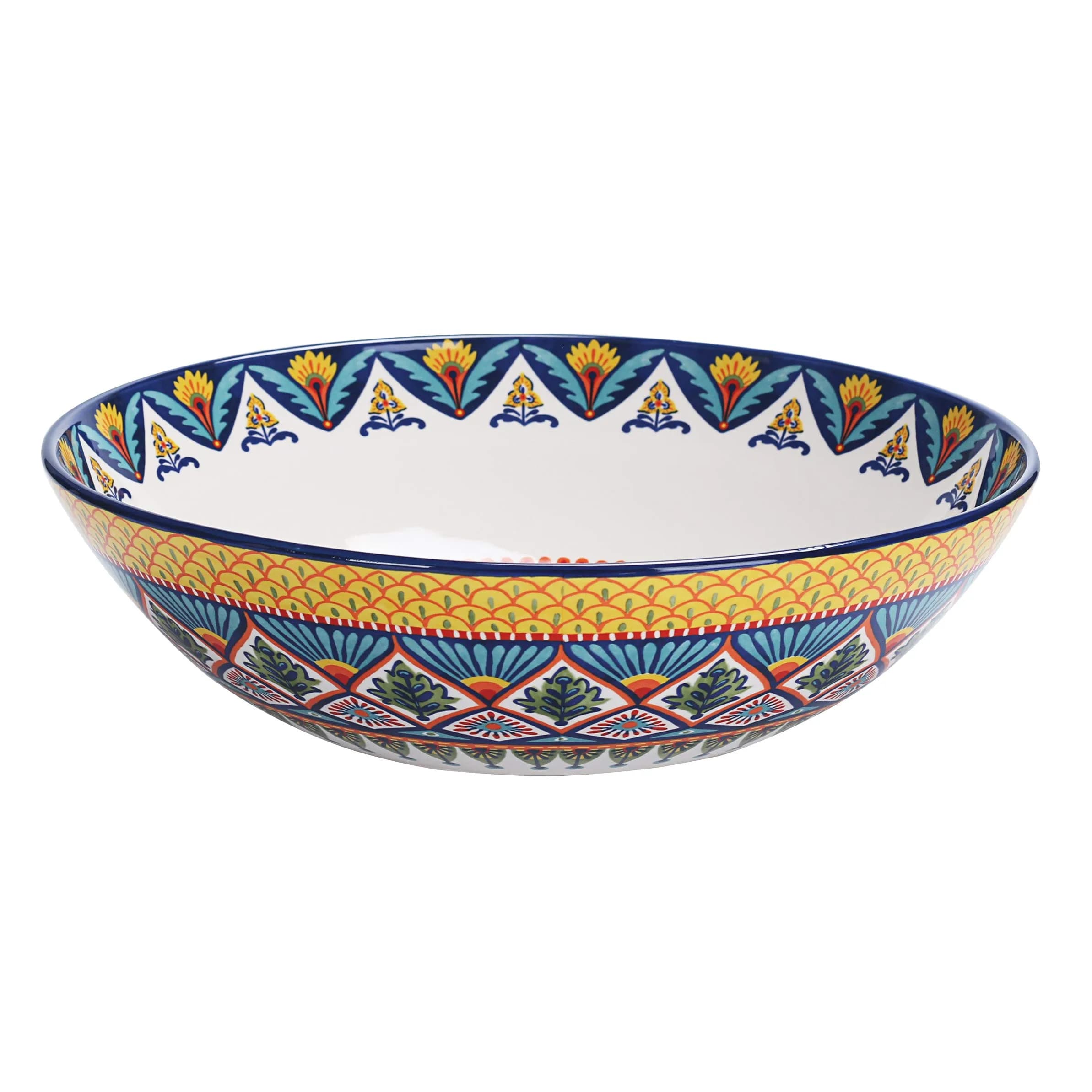 Bico Havana Ceramic 13 inch Serving Bowl | Contemporary, Microwave & Dishwasher Safe