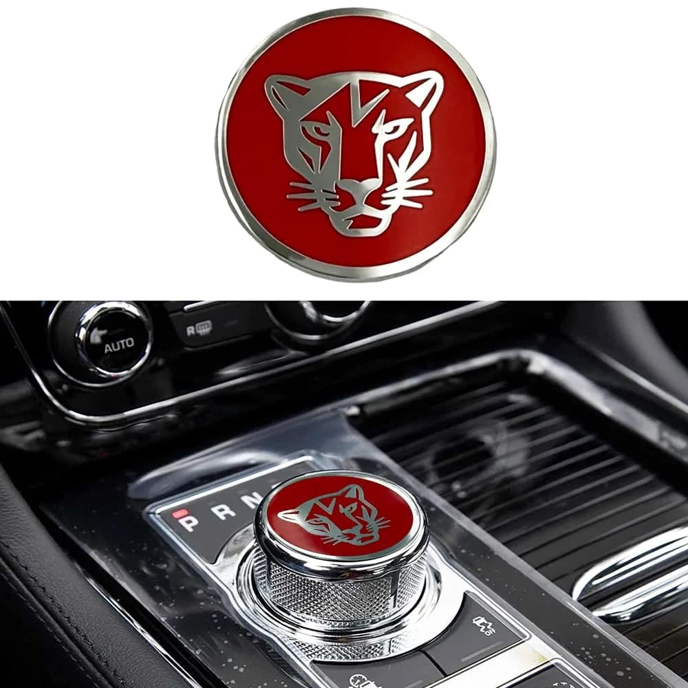 MAXDOOL Gear Shift Knob Cover for Jaguar | Universal Fit, Easy Install, Premium Material — Red