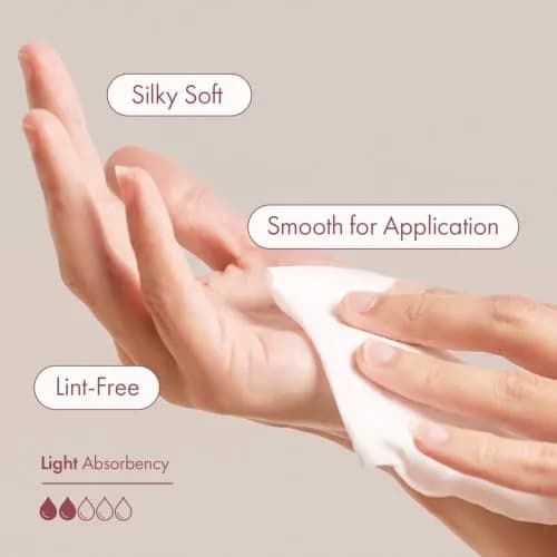 Intrinsics Petite Silken Esthetic Wipes 2x2 Inch (400 Count) | 4-Ply Lint-Free Facial Wipes for Toner & Makeup Removal thumbnail 2