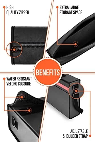 The Good Stuff Fireproof Document Bag Black 27.9cm x 12.7cm x 8.9cm | Protects Documents Up to 2000°F thumbnail 4