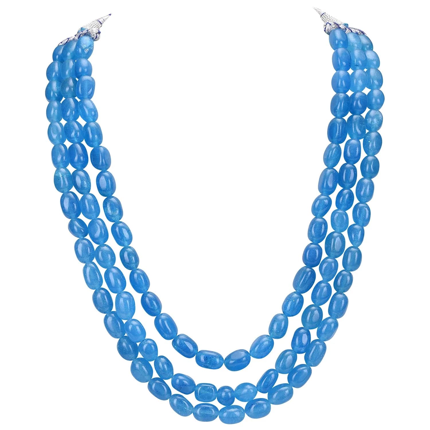 Ratnavali Jewels Blue Necklace 18inch | Traditional Ethnic Beads with Quartz