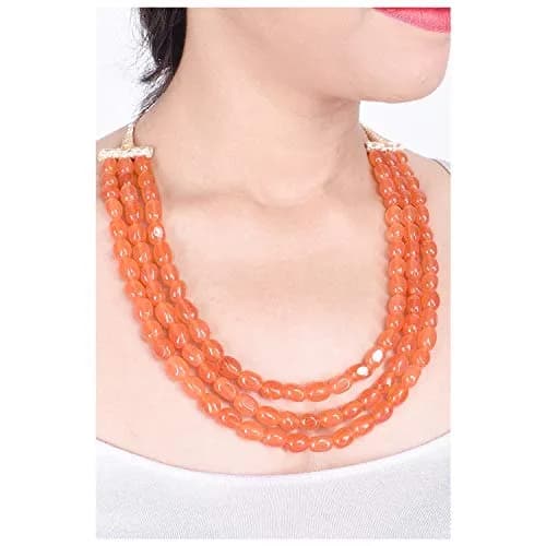 Ratnavali Jewels Quartz Multi Layer Strand Mala Beads Necklace 18inch | Traditional & Trendy Ethnic Jewelry thumbnail 4