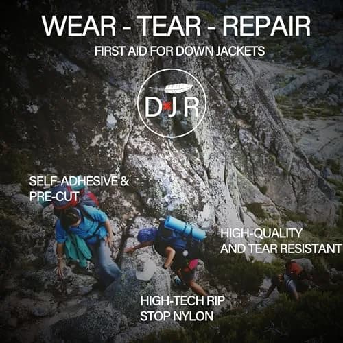 DJR Self-Adhesive Waterproof Repair Patch Kit | Nylon Ripstop, Multiple Sizes & Colors thumbnail 8