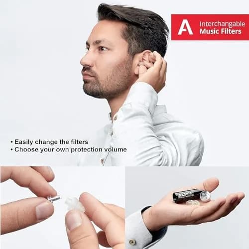 Alpine MusicSafe High Fidelity Earplugs for Musicians 19 & 22 dB Filters | Professional Hearing Protection thumbnail 4