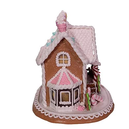 Kurt S. Adler 9-Inch Gingerbread House with LED Lights, Multi | Festive Holiday Home Décor Accent thumbnail 3