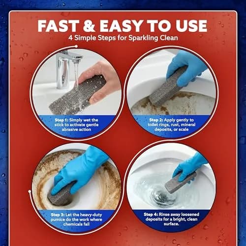 PUMIE Heavy Duty Pumice Scouring Stick with Flexi Scour Pad | Tough Stain Removal for Household & Commercial Use thumbnail 6