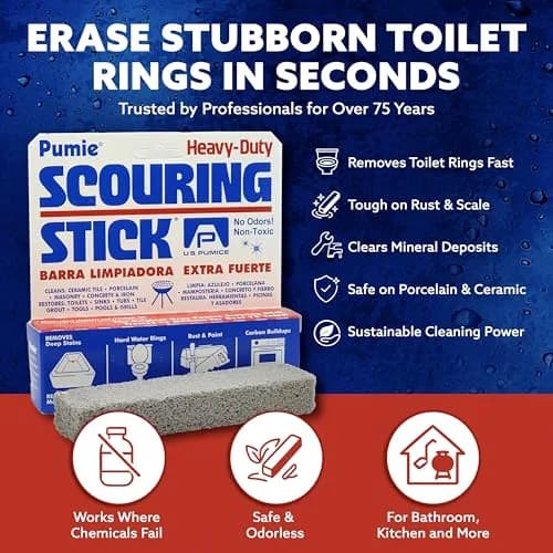PUMIE Heavy Duty Pumice Scouring Stick with Flexi Scour Pad | Tough Stain Removal for Household & Commercial Use thumbnail 2