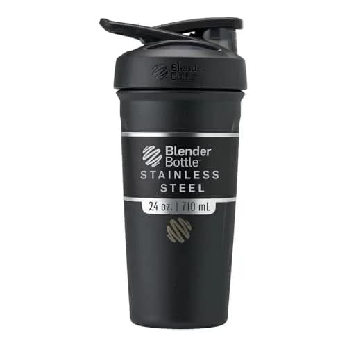 BlenderBottle Strada Insulated Stainless Steel Shaker Cup 710ml (24oz) with Wire Whisk | Keeps Drinks Cold 24 Hours thumbnail 1