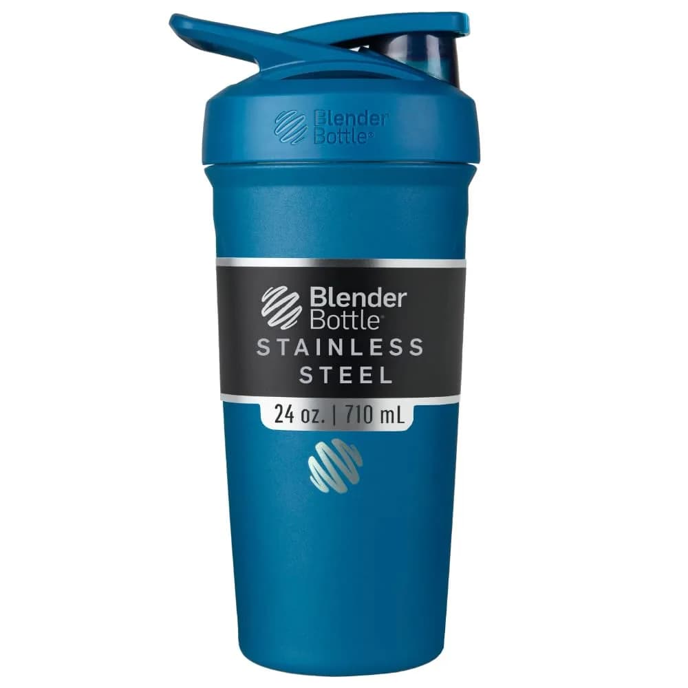 BlenderBottle Strada Shaker Cup Insulated Stainless Steel Water Bottle 710ml (24-Ounce) | Keeps Drinks Cold 24 Hours