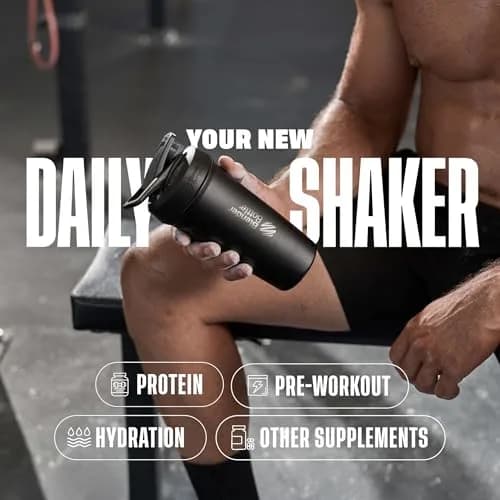 BlenderBottle Strada Shaker Cup Insulated Stainless Steel Water Bottle 710ml (24-Ounce) | Keeps Drinks Cold 24 Hours thumbnail 6