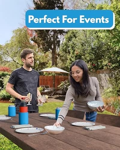 PartyPrints Robins Egg Blue Blank Can Cooler Sleeves (100 Pack, 156ml/5.5oz) | Customizable Foam Drink Holder for Parties thumbnail 7