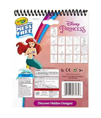 Crayola Color Wonder Disney Princess Coloring & Activity Pad, 19 Piece Set | Mess Free, Travel-Friendly for Kids 3-6 thumbnail 6