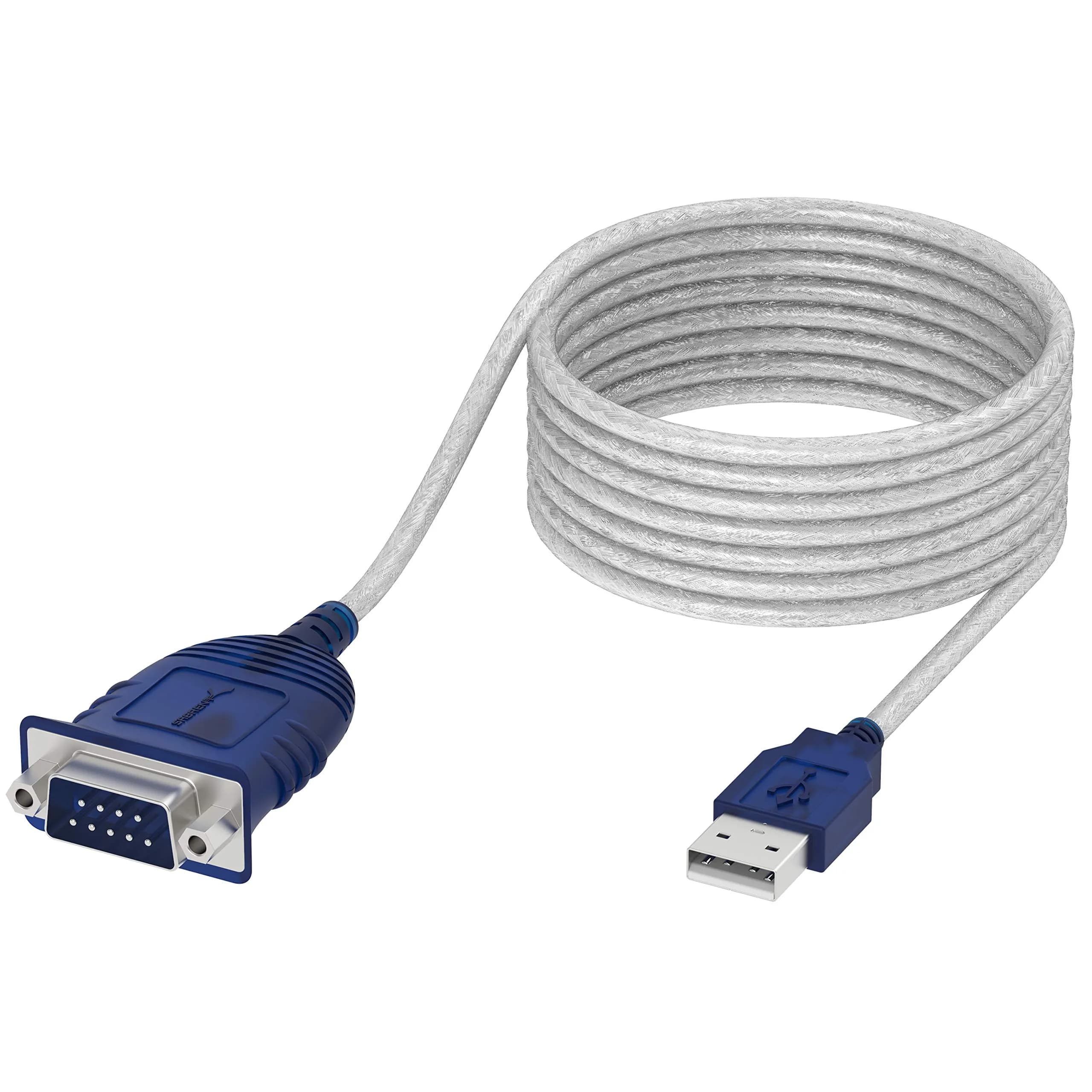 Sabrent USB 2.0 to Serial DB9 RS232 Converter Cable 10ft (3.05m) | Plug & Play OS Compatibility