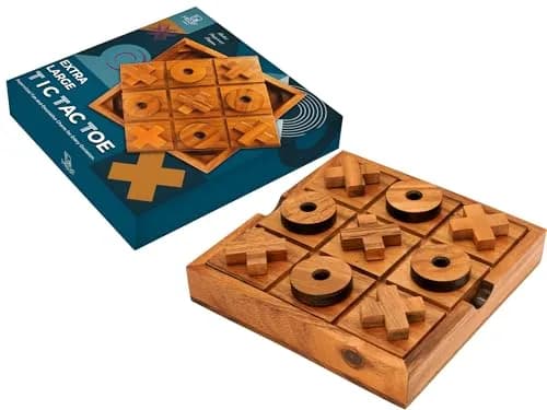 BSIRI Extra Large Tic Tac Toe Board Game | Family & Game Night Decor (8.6 Inch) thumbnail 1