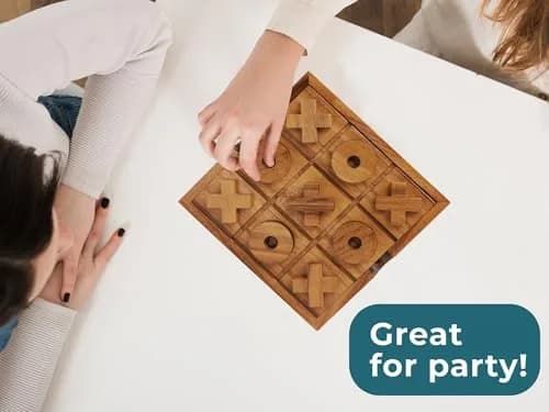 BSIRI Extra Large Tic Tac Toe Board Game | Family & Game Night Decor (8.6 Inch) thumbnail 7
