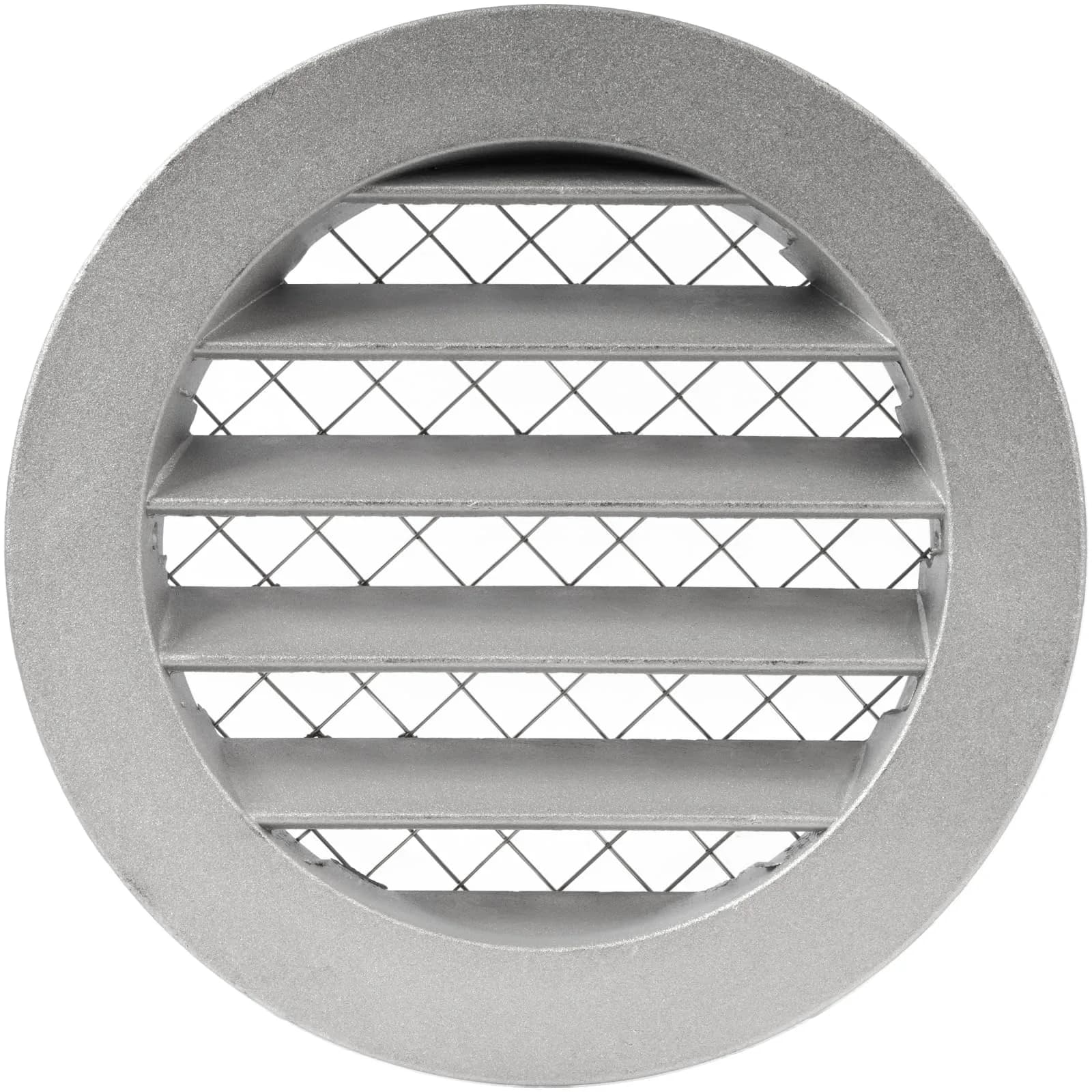Repa Market 10 Inch (25.4 cm) Aluminum Alloy Gable Vent with Mesh Screen | HVAC Air Return Grille — Gray / 4 Inch (Vent Opening)