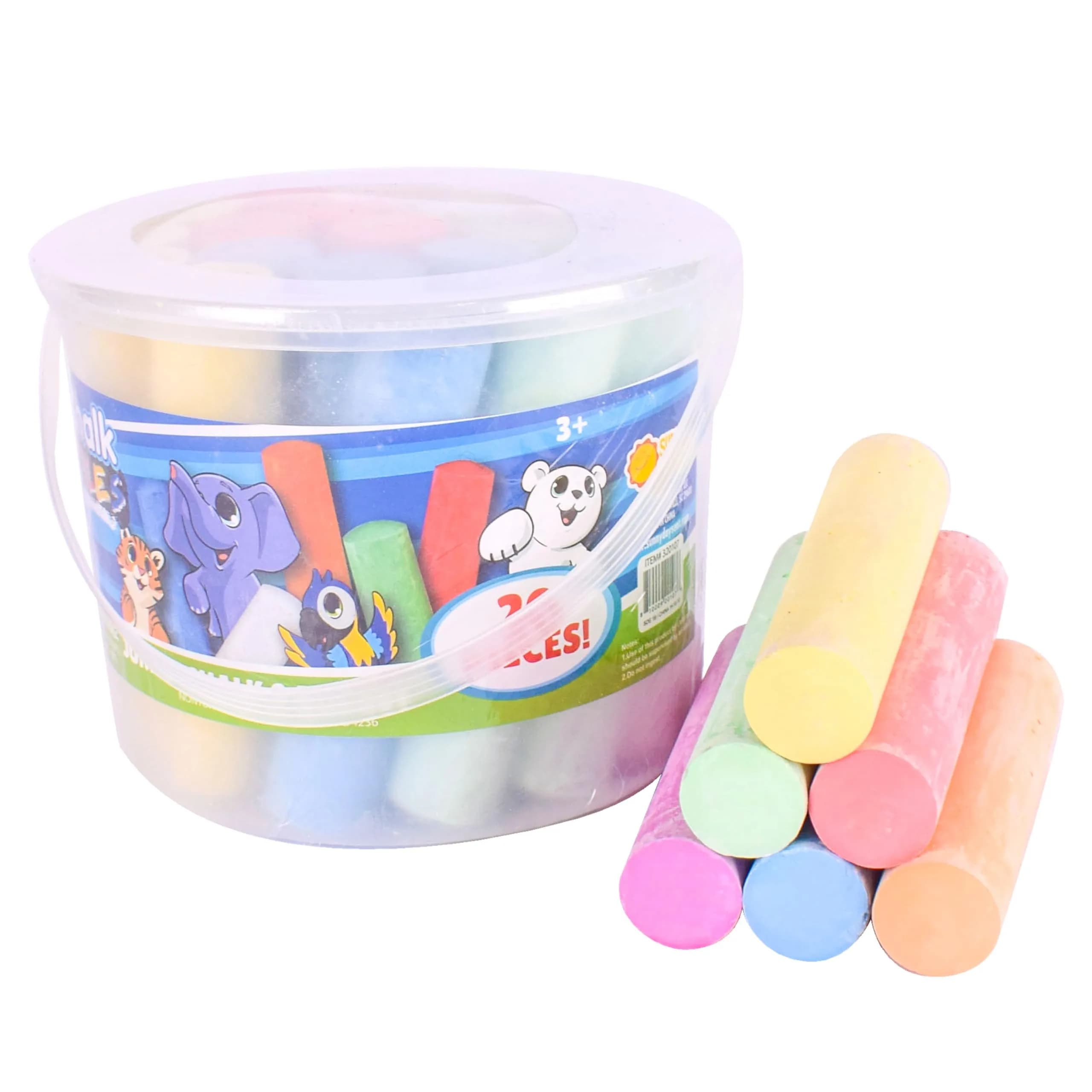 Sunny Days Entertainment Jumbo Sidewalk Chalk Set for Kids, 20 Pieces Multicolor | Washable Outdoor Art & Games - main product image