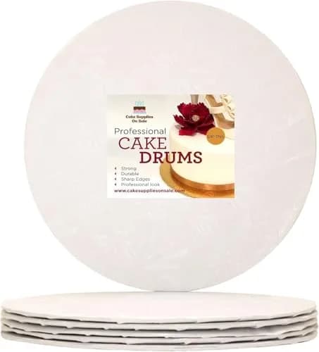 Cake S.O.S 6 inch White Round Cake Board Drums | 1/4 inch Thick, Elegant Display Base thumbnail 5