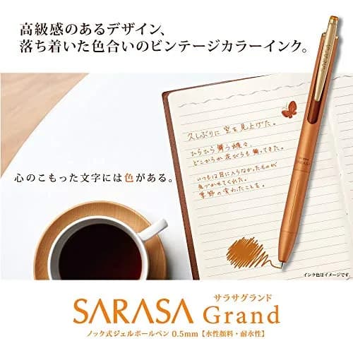 Zebra Sarasa Grand Gel Ballpoint Pen 0.5mm Vintage Blue Black | Luxurious & Water-Resistant thumbnail 7